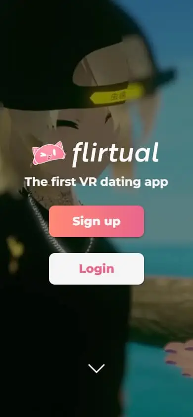 Flirtual Sign Up Process Screenshot - Step 1