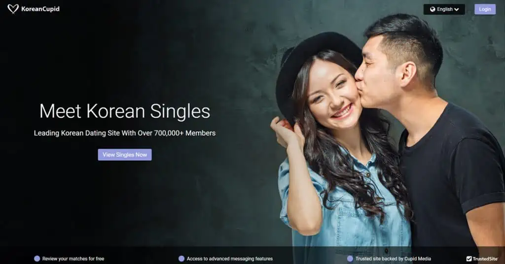 KoreanCupid Homepage Screenshot