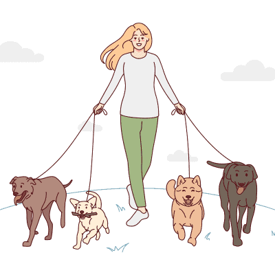 dog walker graphic