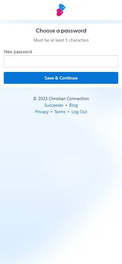 Christian Connection Sign Up Process Screenshot - Step 3