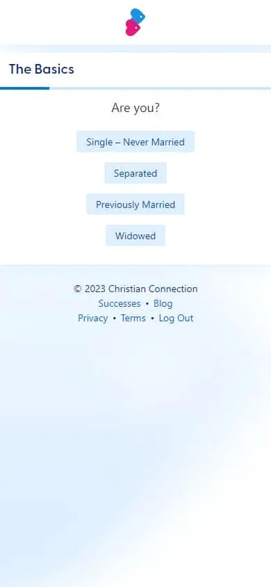 Christian Connection Sign Up Process Screenshot - Step 4