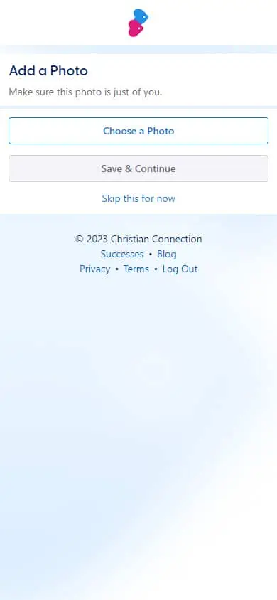 Christian Connection Sign Up Process Screenshot - Step 5