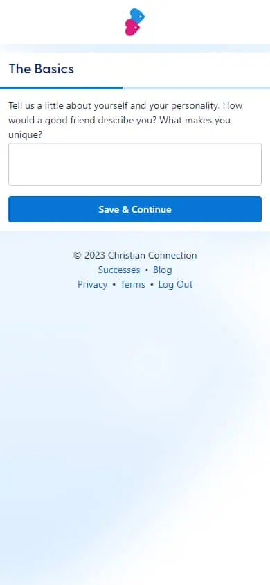 Christian Connection Sign Up Process Screenshot - Step 6