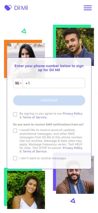 Dil Mil Sign Up Process Screenshot - Step 4