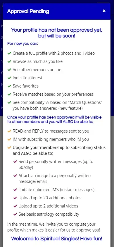 Spiritual Singles Sign Up Process Screenshot - Step 8