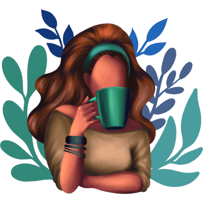 Woman drinking out of mug