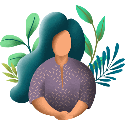 Woman practicing affirmations