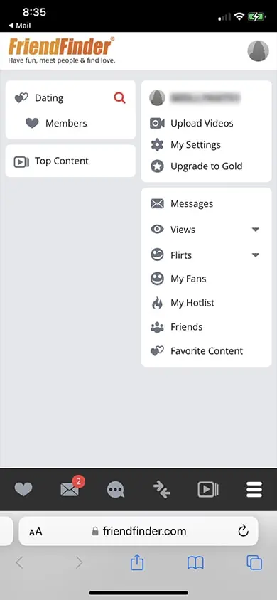FriendFinder Sign Up Process Screenshot - Step 4