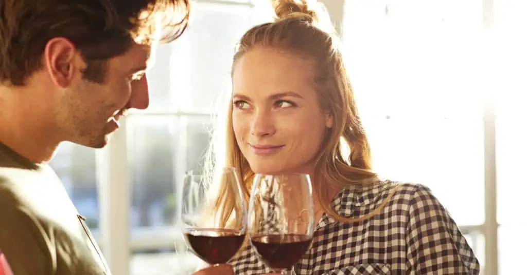 Eye Contact between Man and Woman