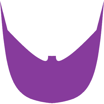 bright purple mustache