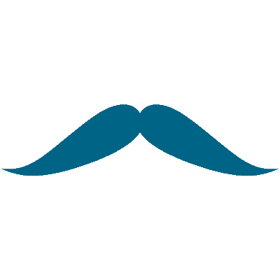 dark blue mustache