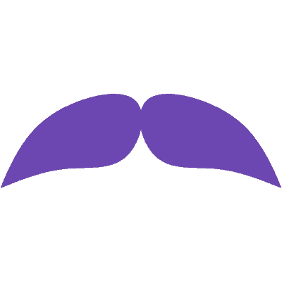 deep purple mustache