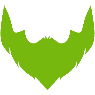 light green mustache