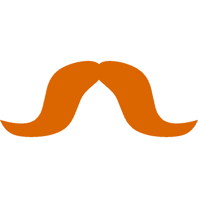 orange mustache
