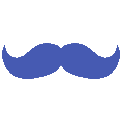 periwinkle mustache