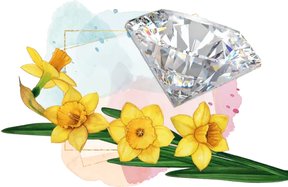 daffodil and diamond