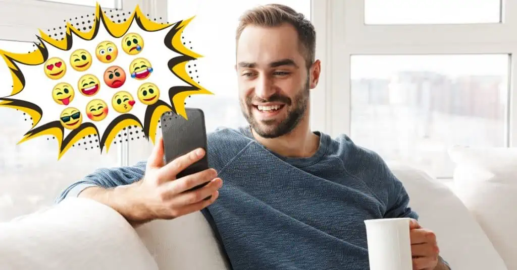 man using emojis