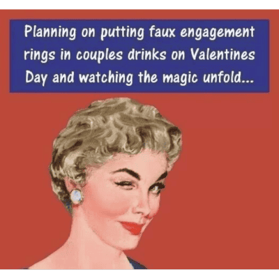 planning on putting faux engagement rings