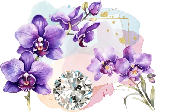 orchid and diamond
