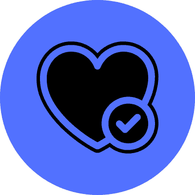 heart with checkmark