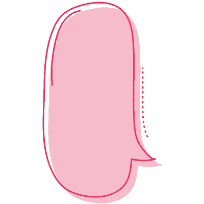 red oval text bubble