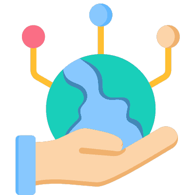 hand holding globe