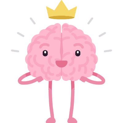 brain with crown emoji