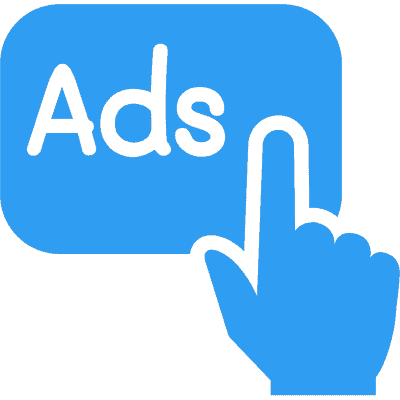 hand clicking on ads
