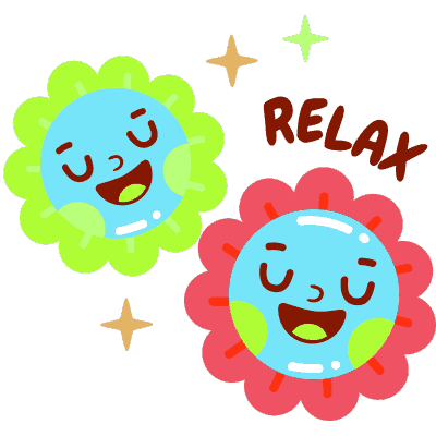 happy flowers saying relax