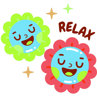 happy flowers saying relax