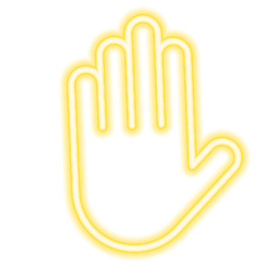 yellow glowing hand