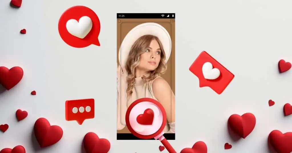 Mobile - Dating App - Red Hearts