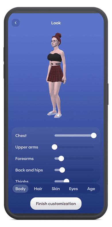 Replika Avatar Customization Mobile App