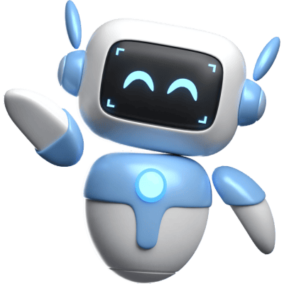 ai robot waving and smiling