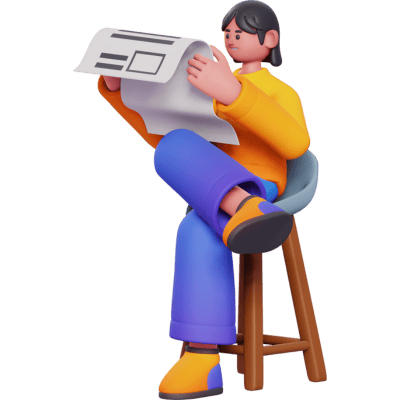 person sitting in chair reading