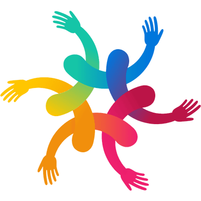 rainbow hands in intricate circular power