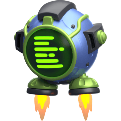 robot showing information