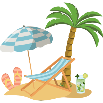 beach chair on beach