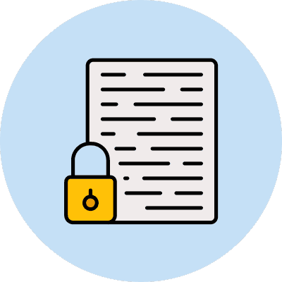 lock on top of document