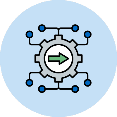 setting icon with points and vectors