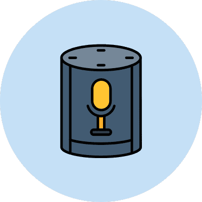 speaker with mic symbol