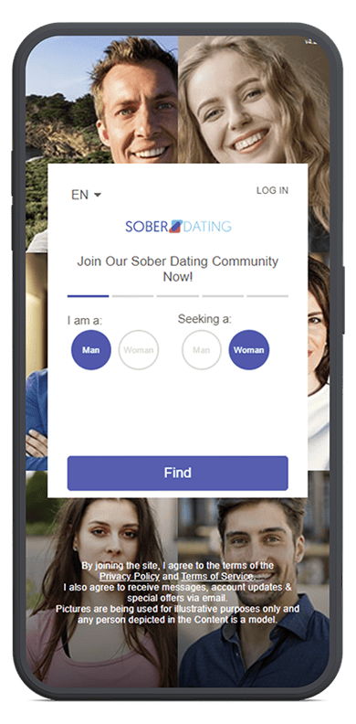 Sober Dating Mobile Screenshot