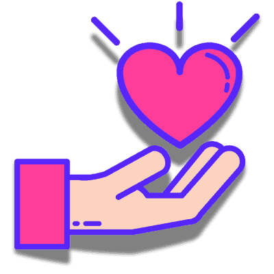 hand holding heart