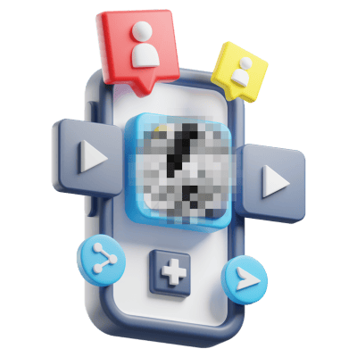 Blurred Photos Mobile App 3D Icon