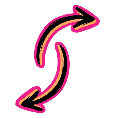 arrows going in different directions