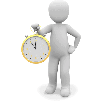 person with clock
