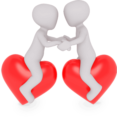 two people on hearts