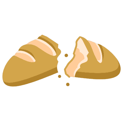 loaf of bread with crumbs
