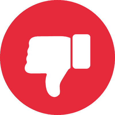 red thumbs down