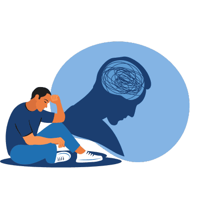 man with anxiety